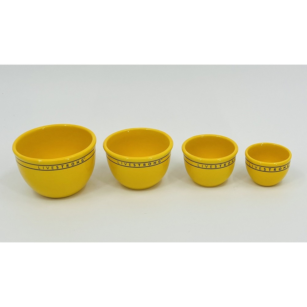 Chantal Measuring Cups Nesting Bowls Chantal Live Strong Yellow Set 4 2006